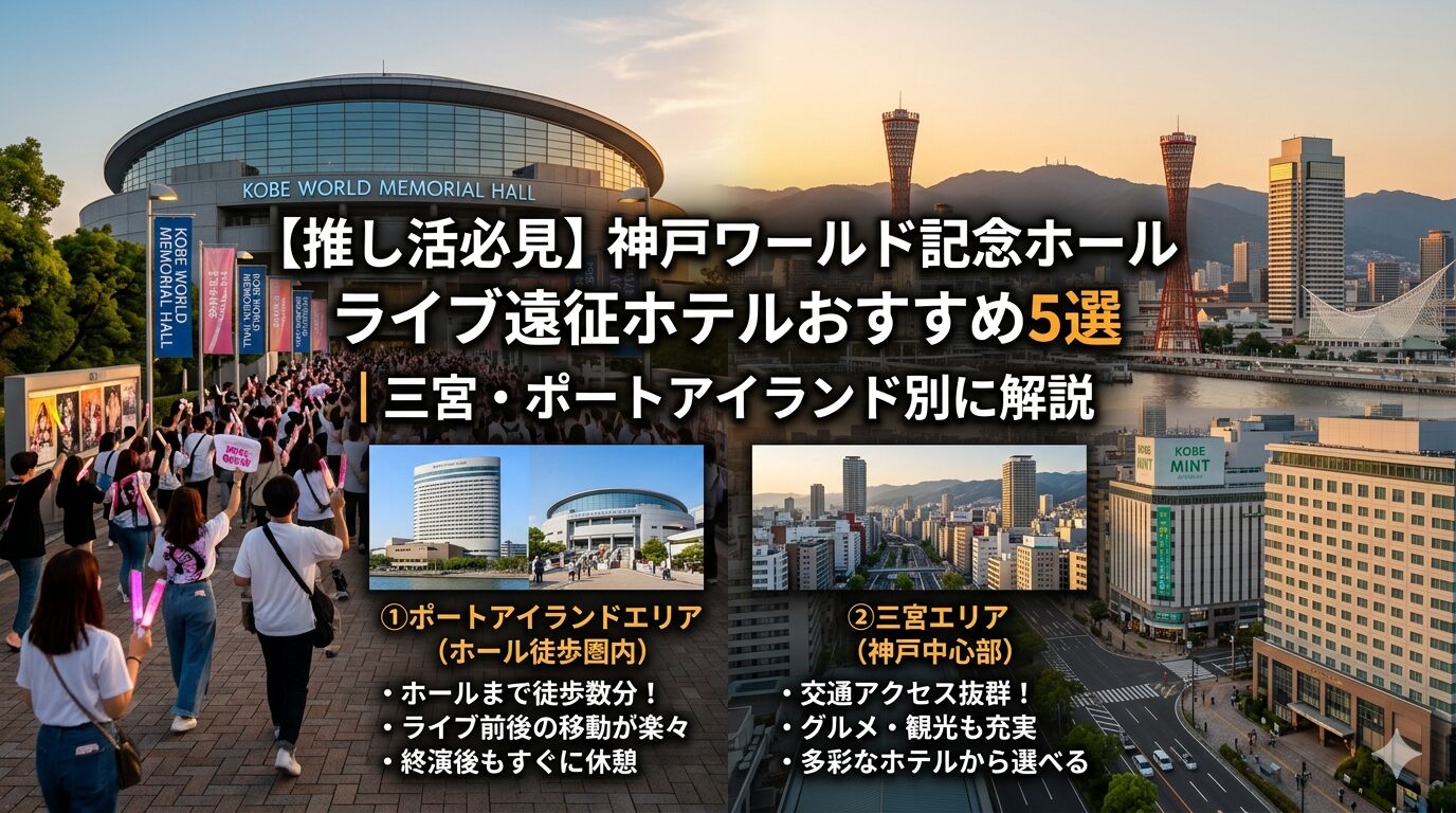 神戸ワールド記念ホール ライブ遠征ホテルおすすめ5選の画像