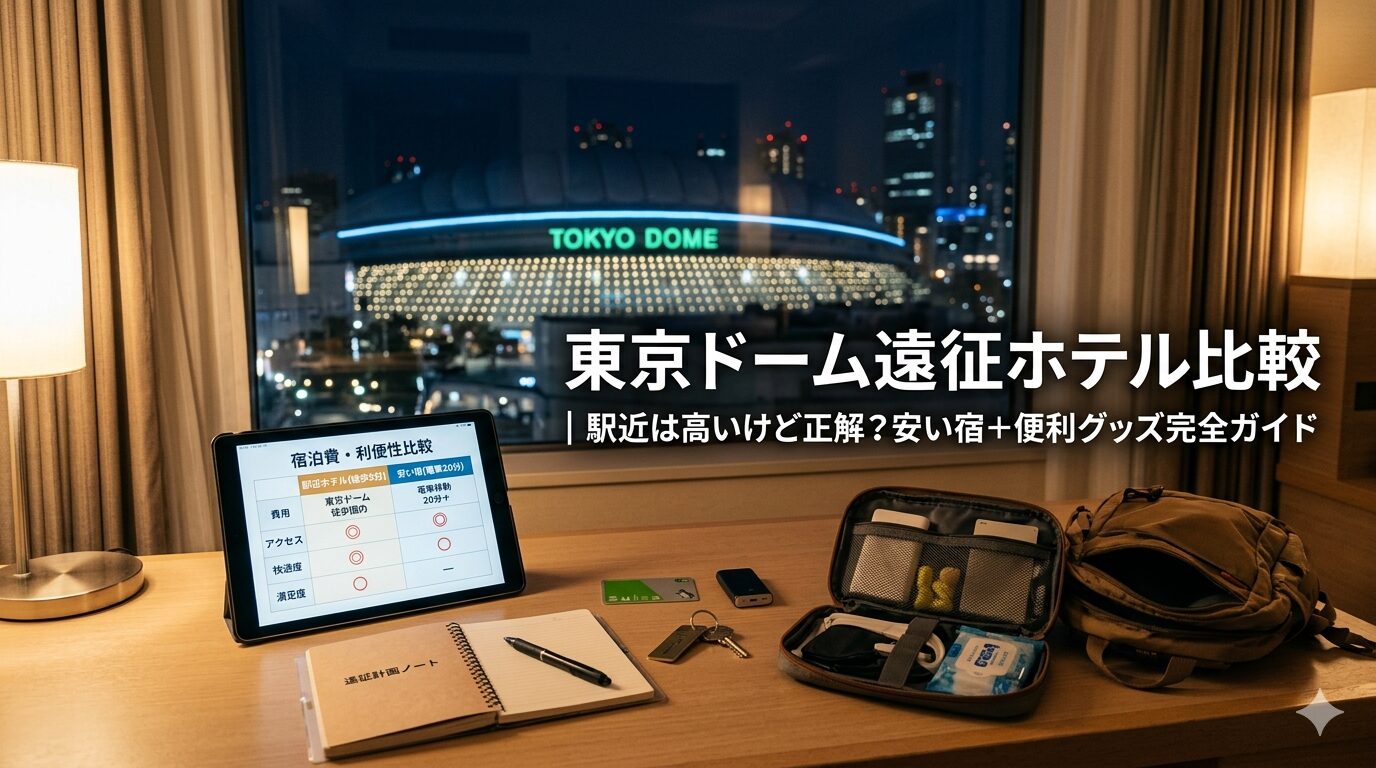 東京ドーム遠征ホテル比較のアイキャッチ画像